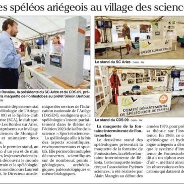 Les spéléos ariégeois au village des sciences